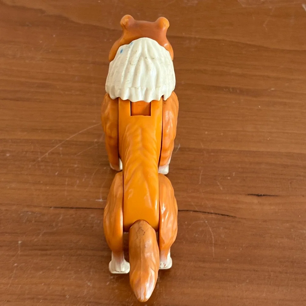 Vintage Fisher Price Adventure Series Collie Dog Action Figure Orange 1970s